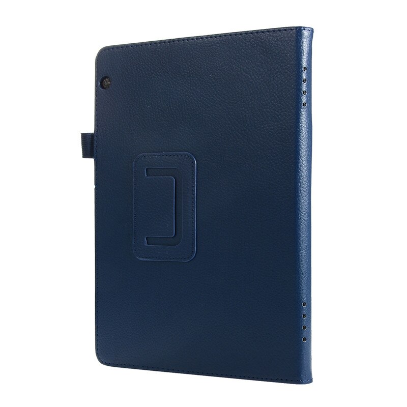 Capa de couro inteligente para huawei mediapad, capa t5 10 AGS2-L09 l03 w09 w19 10.1 "para tablet suporte + película + caneta: Azul marinho