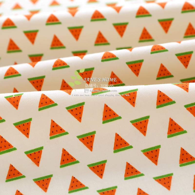 160 x 50cm frugter vandmelon ananas twill bomuldsstof gør-det-selv børnetøj gør sengetøj quilt dekoration hjem #39 180g/: Vandmelon
