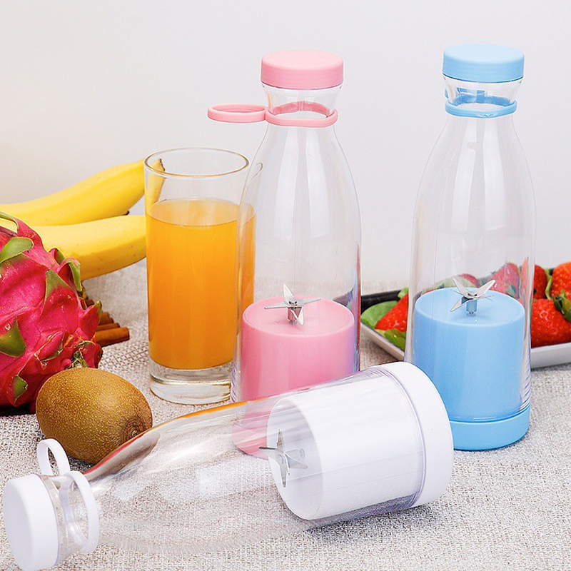 mini vinflaskejuicer 420ml bærbar omrører usb-lader juicer kopp husholdning multifunksjonell elektrisk juicer husholdningsartikkel