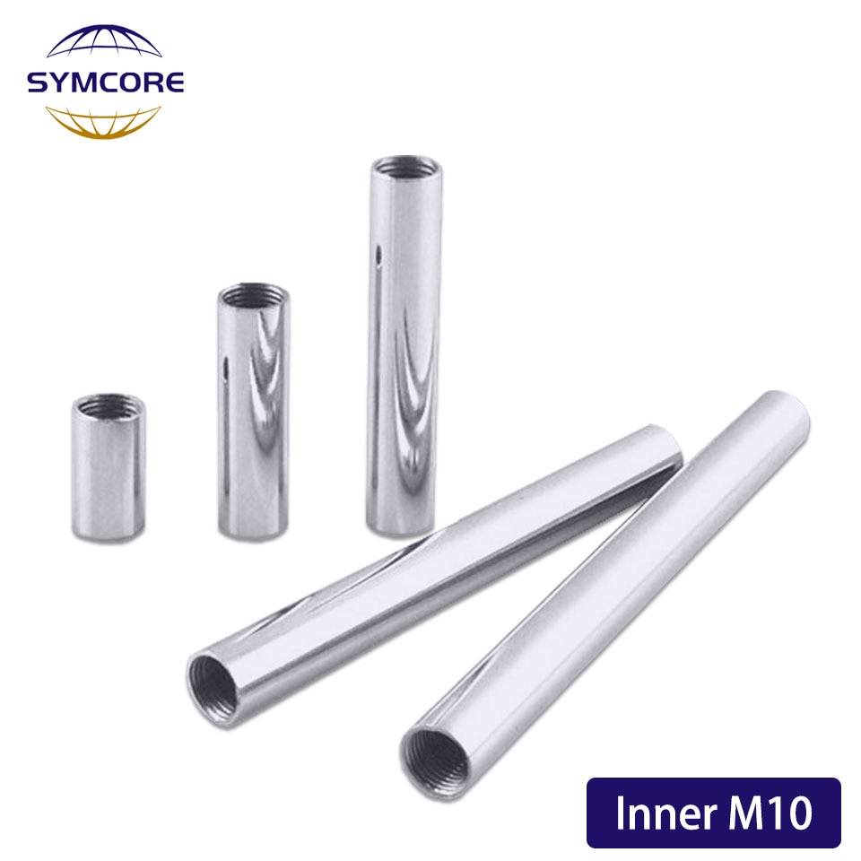 2 Pcs Inner M10 Vrouwelijke Draad Beide Uiteinden Hebben 10 Mm Binnendraad Holle Staaf Vloerlamp Tafellamp Fotografie lamp Rechte Buis