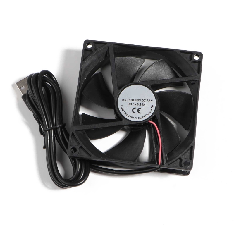 1Pack 90mm USB Fan 5V Brushless Cooling Fans for PC Computer Case Cooler for Raspberry Radiator Ventilation