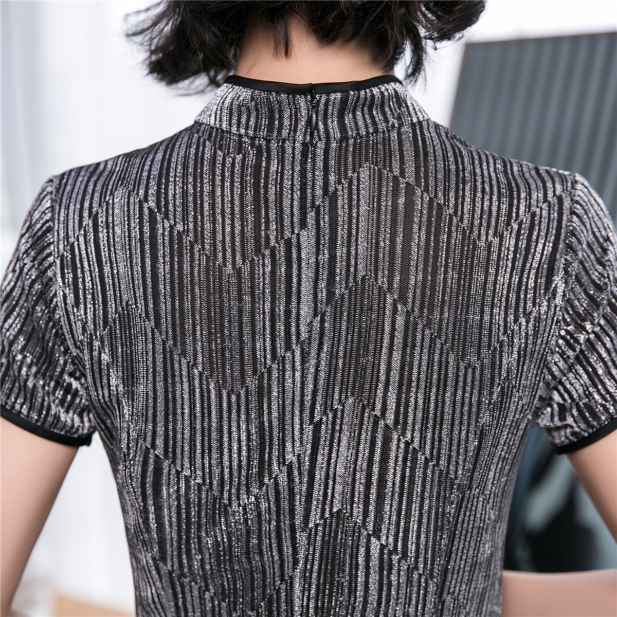 Shanghai Story Long Cheongsam Sequins Qipao High Split Chinese Traditional Dress 2 Color