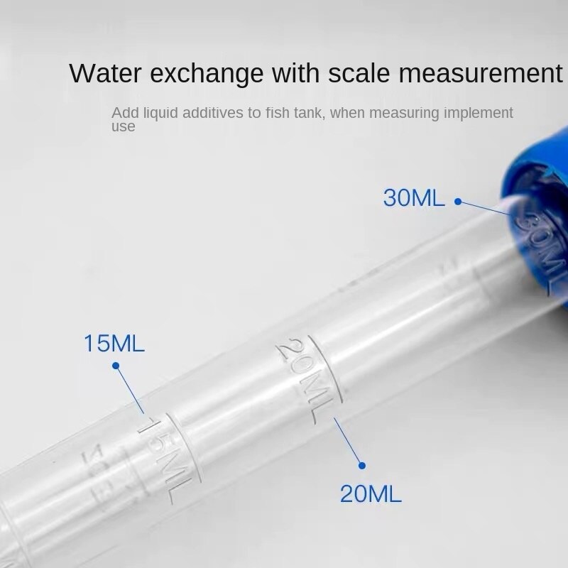 Syphon Fish Tank Water Exchanger Changer Siphon Long Suction Pipe Toilet Water Wind Free MINI Nano Aquarium Plant