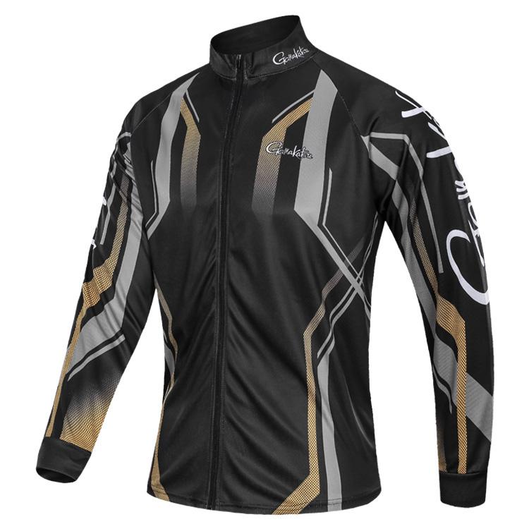 Udendørs sunline fiskeskjorter solcreme åndbar sommer efterår fiskevest hurtigtørrende anti-uv veste vandretrøje: Sort / 6xl