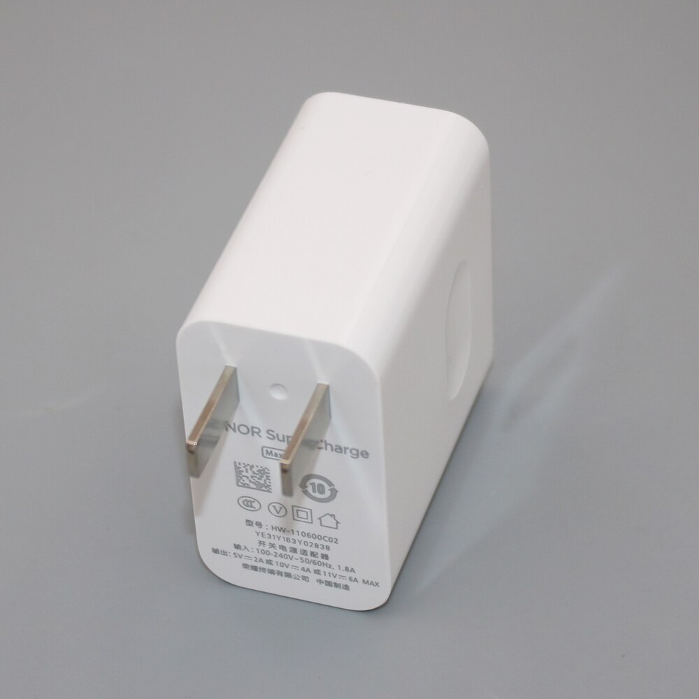 Original Honor 60 50 Pro Magic 4 3 V Super Fast Charger Max 66W 11V6A EU/US/UK Plug Type C Cable For Honor X30 X20 Mate 40 30 20: US charger only