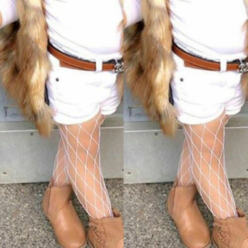 Pudcoco Net Pattern Toddler Baby Girls Mesh Fishnet Net hollow out solid Pantyhose Tights Stockings Kids Long Socks: White / small fishnet