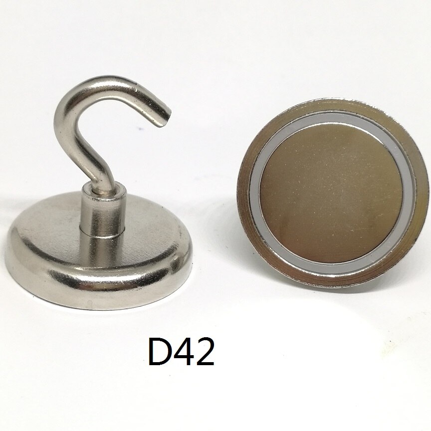 N42 magnetiska krokar stark neodym fiskemagnet hållare ndfeb grytmagnet krokar dia 16mm-60mm