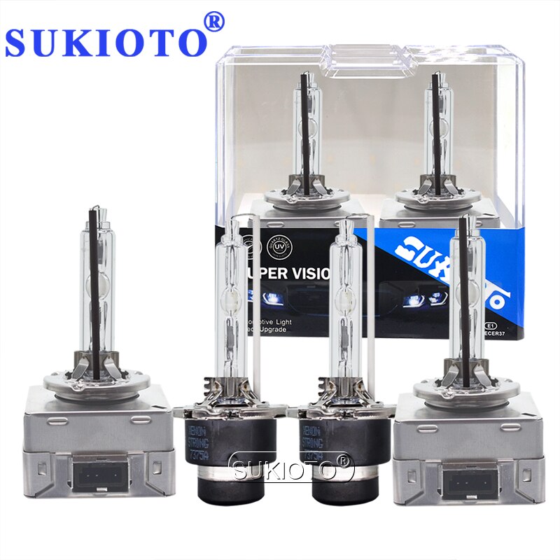 SUKIOTO-luz de xenón para coche, bombillas HID de 55W D3S 6000K, garra de Metal 35W, xenón D1S 5000K 4300K 8000K D2S D4S, faro delantero automático