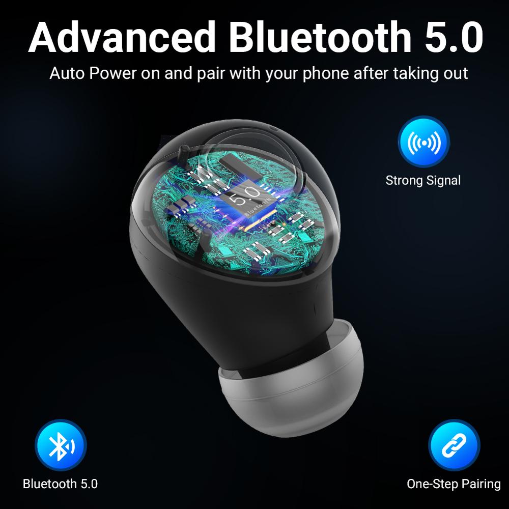 Langsdom T9 Waterproof Bluetooth Earphones for Phone Sport True Wireless Earbuds Stereo Headset with Mic ecouteur sans fil