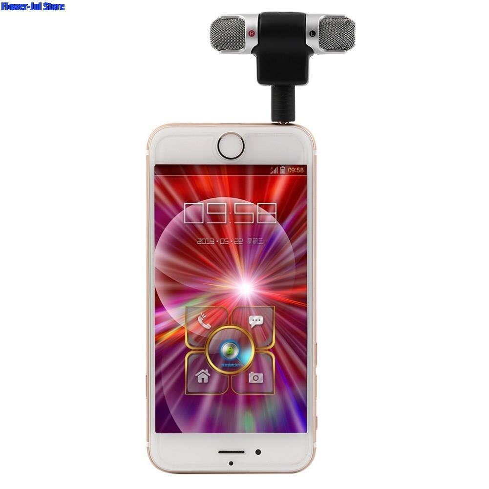 1x mini 3.5mm klinkenstecker-stereomikrofon für aufnahmen mit dem mobiltelefon, studio-interviewmikrofon für smartphones