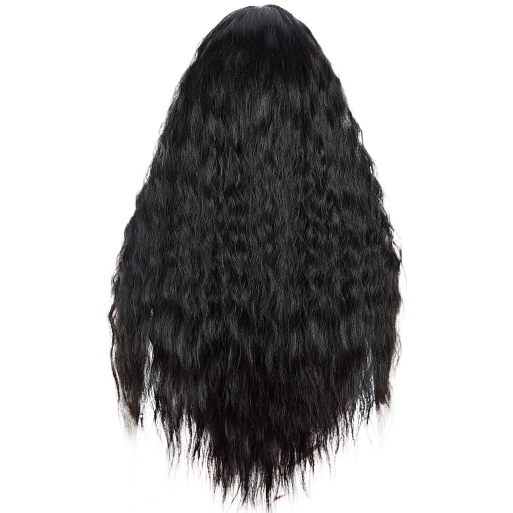 FANXITION Synthetic Hair Deep Wave Lace Front Wig For Black Women High Temperature Fiber Lolita Pre Plucked With Baby Hair