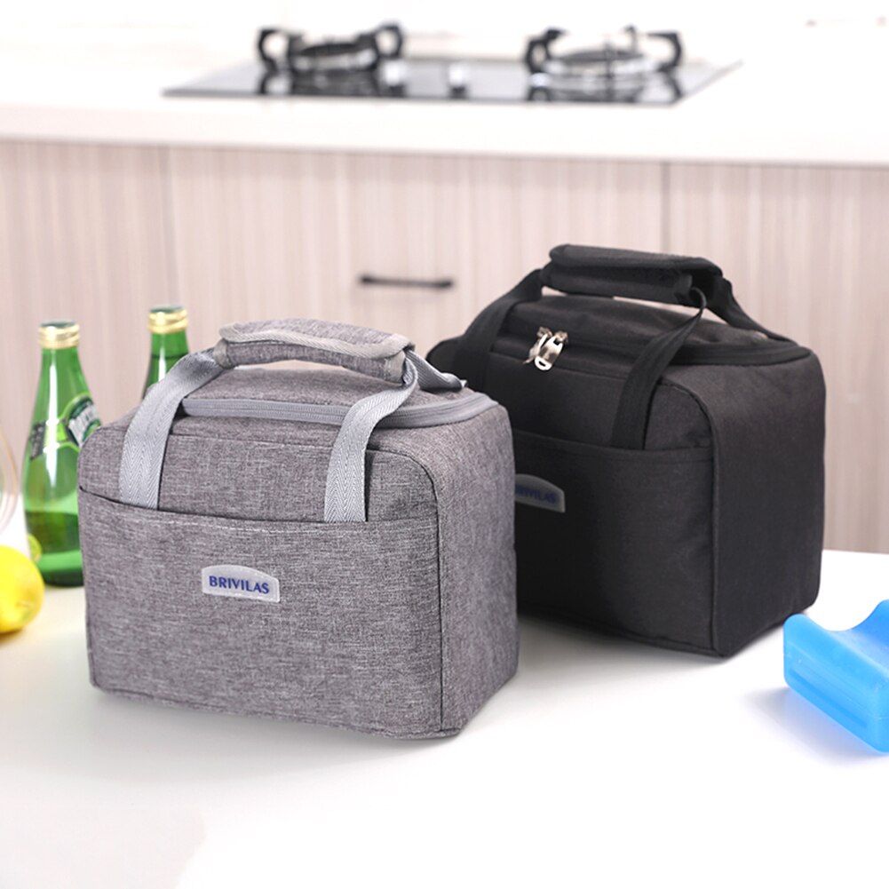 Portable Lunch Bag Thermal Insulated Lunch Box Tote Cooler Handbag Bento Pouch Dinner Container Mom Baby Food Storage Bags