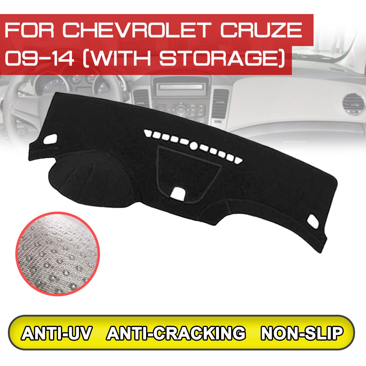 Chevrolet Cruze tapis de tableau de bord de voiture | Pour tapis de tableau de bord de voiture, tapis antidérapant tapis de Protection UV