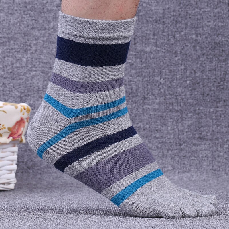 1 par / parti fem fingre tå sport sokker mandlige bomulds sokker lang rør tykkere bevægelse efterår / vinter åndbar sokker
