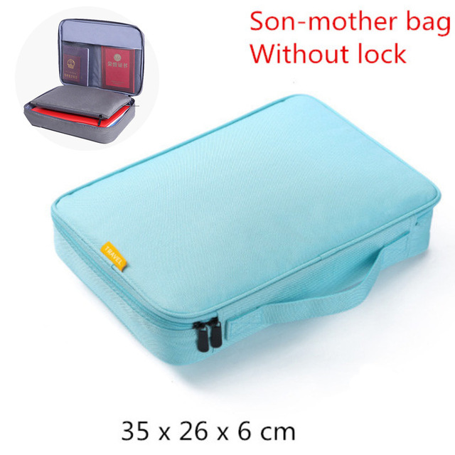 Tasche Ordner für Dokumente Organizer Lagerung Tasche Kasten fallen Abdeckung Halfter A4 Geldbörse Heimat Büro Sicher Zubehör Liefert: F Blau