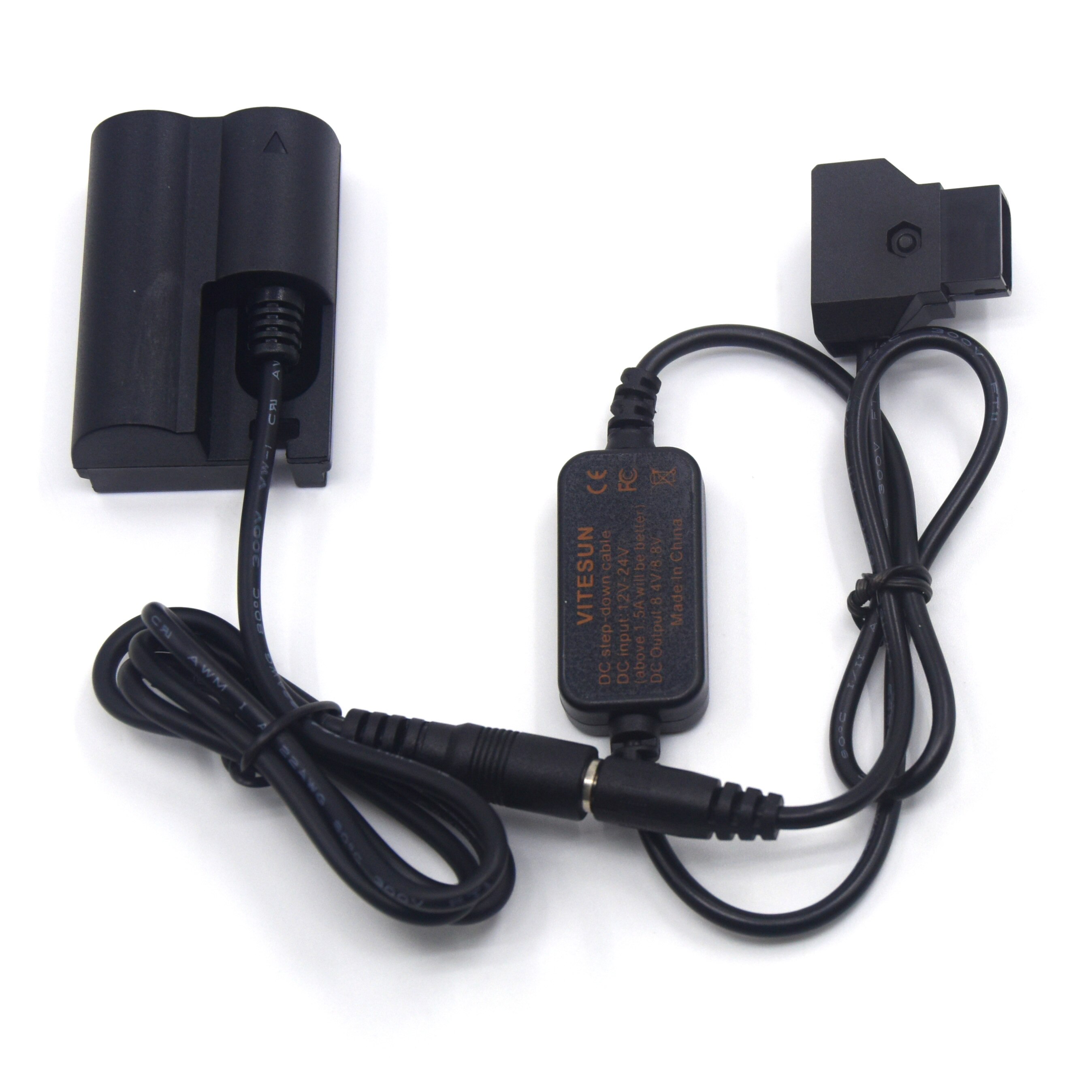 D-TAP Dtap 12-24V To 8V Step-down Cable ACK-E2+DR-400 DC Coupler BP-511 dummy battery For Canon EOS 20D 30D 40D 5D 50D D30 D60