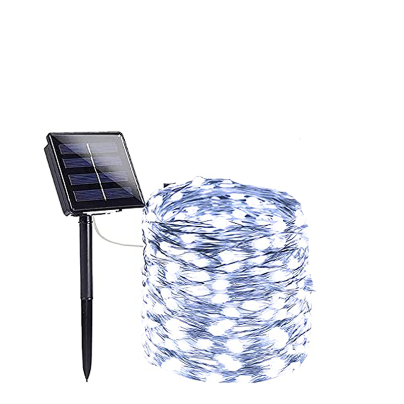Guirnalda de luces solares para exteriores, luces de hadas impermeables para jardín con 8 modos de iluminación para Patio, árboles, decoración de de Navidad y boda: changeable / 650 W