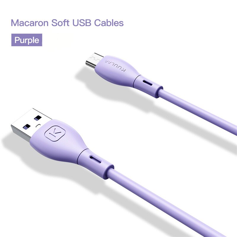 Kuulaa nestemäinen silikonikaapeli mikro usb pikalataus samsung xiaomi android tablet matkapuhelin laturi micro usb johto johto: Violetti / 1m