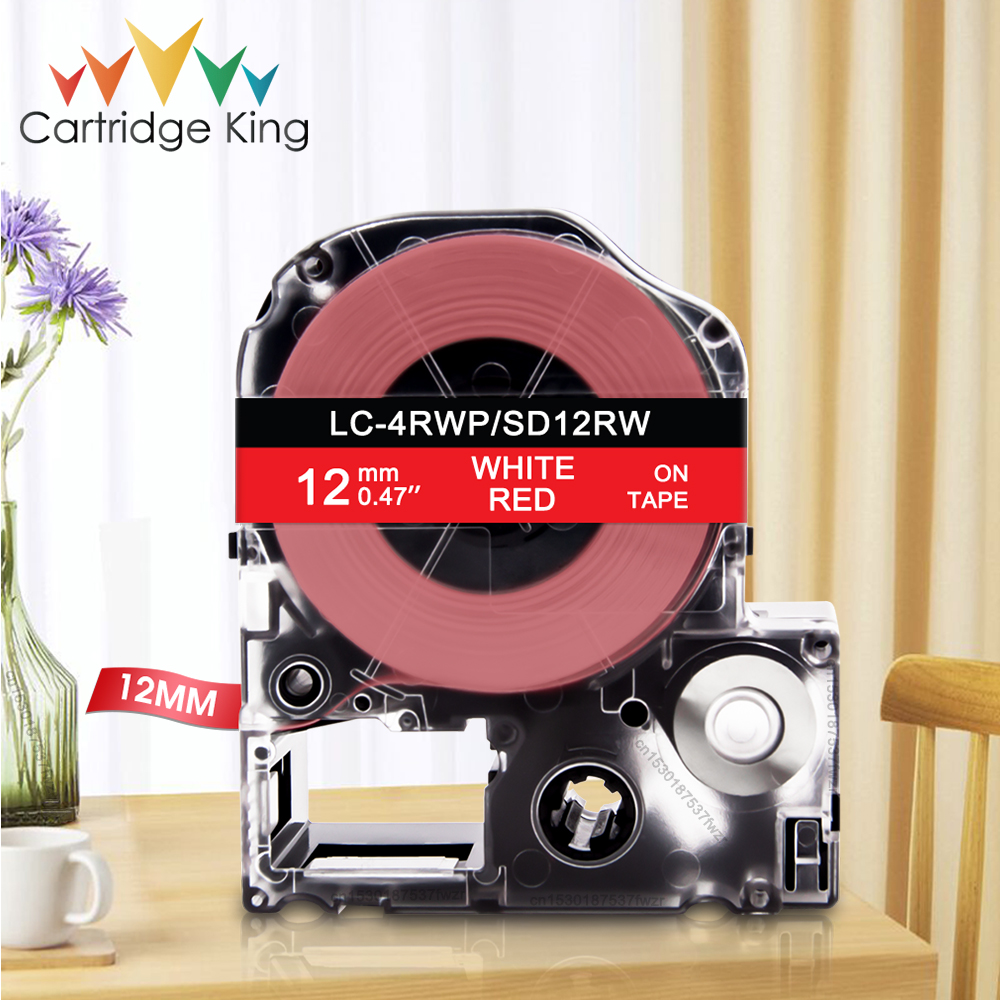 6/9/12mm Replace for Epson Label Tape SS12KW SS9KW SS6KW ST12KW LK-4WBN Compatible for Espon LW-300 LW-400 LW-600P LW-700 Maker