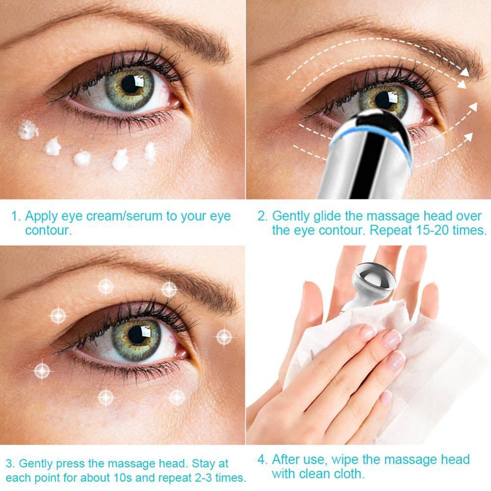 Mini Auge Massage Gerät Stift Falten Entfernung dunkel Kreis Schwellungen Entfernung Vibration Dünne Gesicht Anti Falten Auge Pflege Werkzeuge