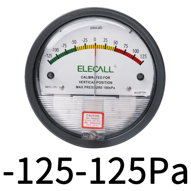 Differential Pressure Gauge micromanometer analog Manometer Pointer for air gas meters -30PA-30KPA EM2000