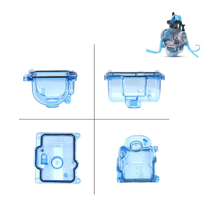 Alconstar-carburador PWK para motocicleta, cuenco flotador transparente de fondo transparente apto para carburador KEIHI PWK KSR EVO OKO KOSO de 21-34mm