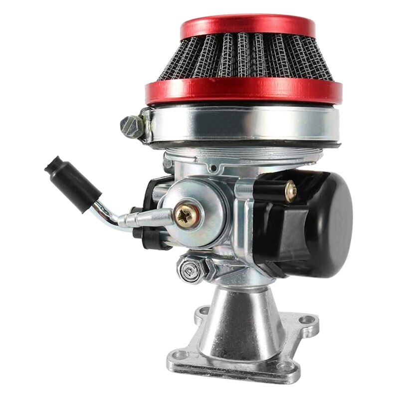 Forgasser luftfilter + pakning bilstabel for 47cc 49cc mini moto atv skittlomme sykkel
