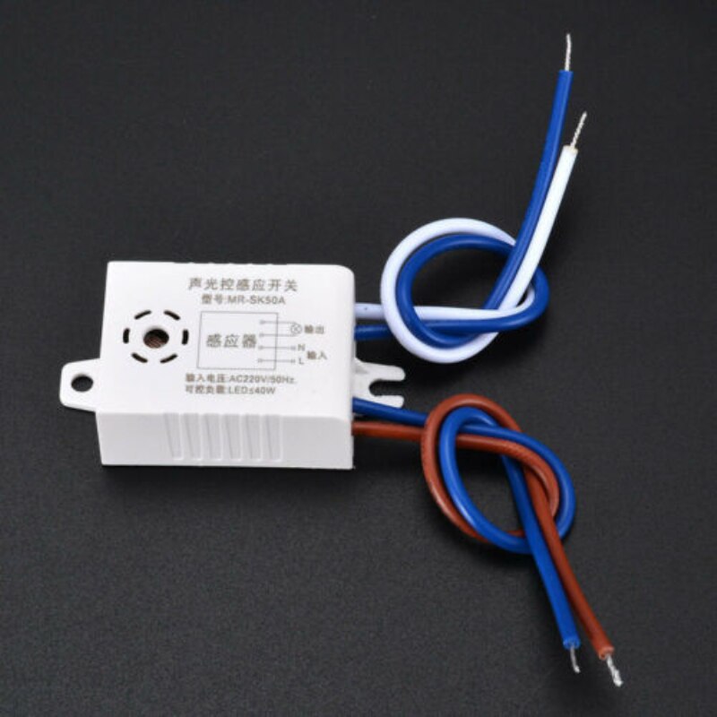 Interruptor automático de luz de calle, Sensor controlado por sonido, Sensor de voz para encendido y apagado, Control de foto