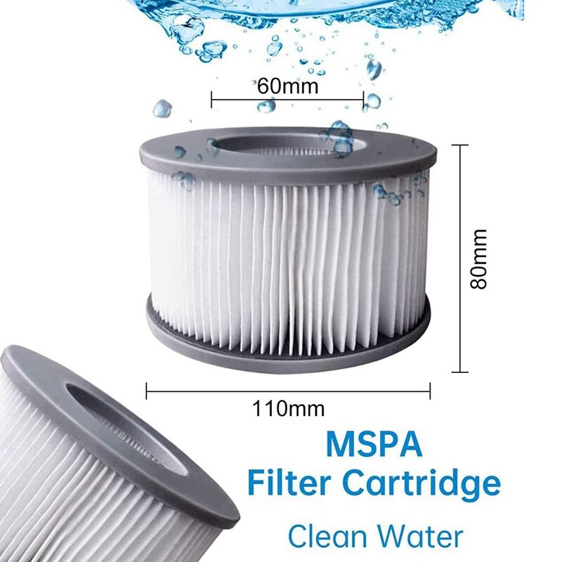 Whirlpool Replacement Filter for MSpa Filter Cartridge Water Filter, Filter for Submarines and Spa