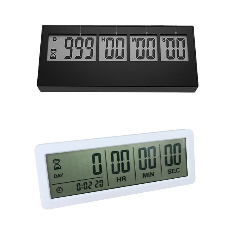 Big Digital Countdown Days Timer Clocks 999 Days Count Down Clock Timer ABS Material 2 Colors for Graduation Lab Kitchen
