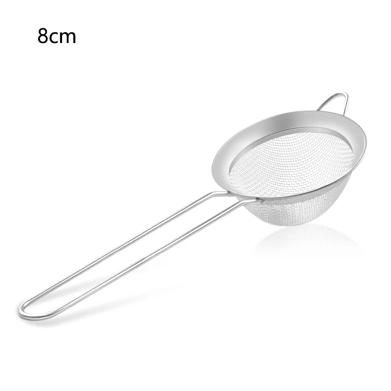 1/3/4 stks/set Roestvrij Staaldraad Fijnmazige Olie Zeef Meel Vergiet Zeef Zeef Gebak Bakken gereedschap Keuken Accessoires: green