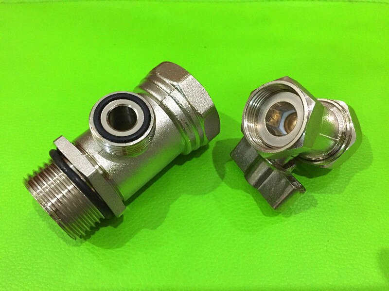 one way water manifold with live ball valve Split-body electroplating water manifold Manifold for Underfloor Heating System DN25