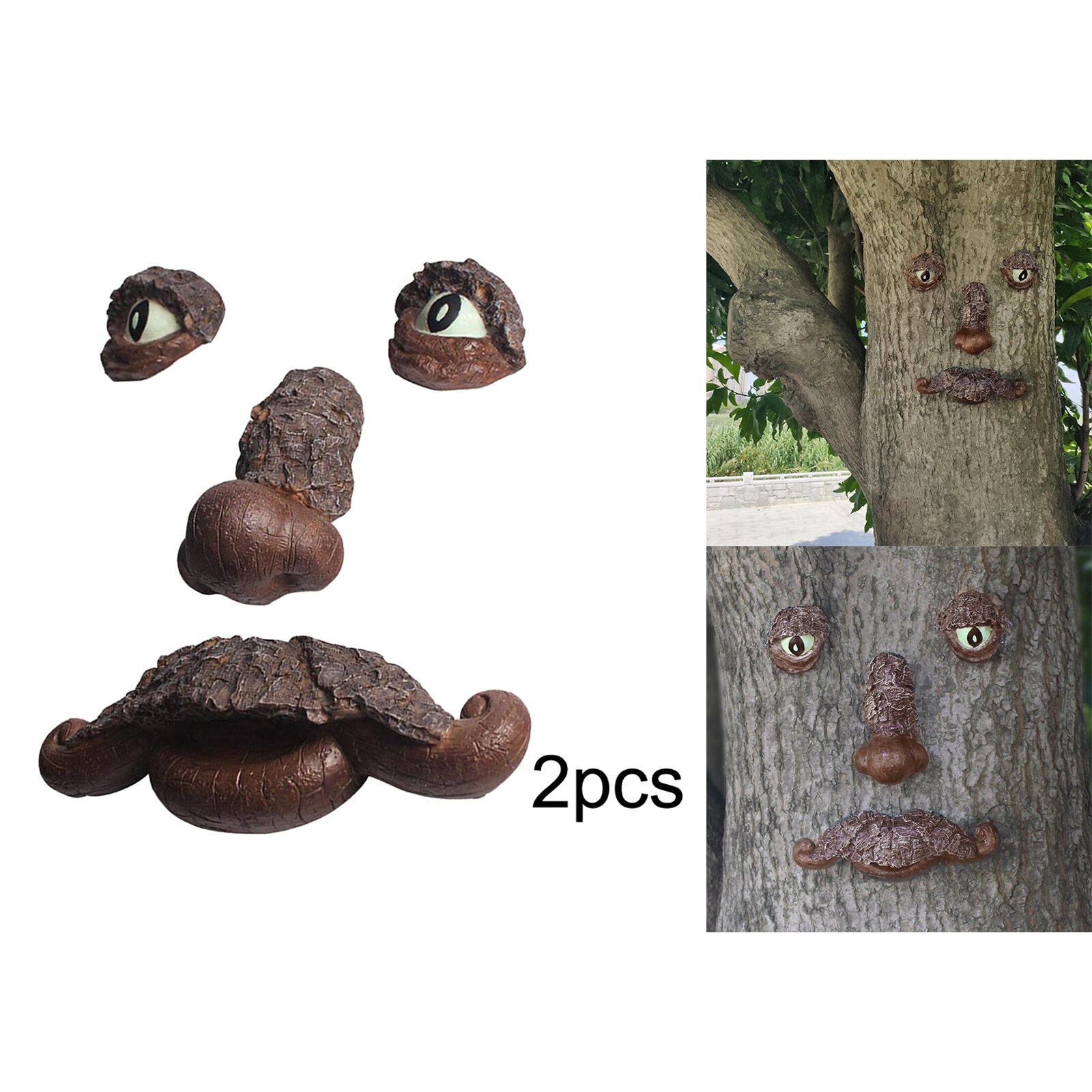 2pcs Tired Old Man Tree Hugger, Garden Peeker Yard Art, Outdoor Tree Hugger ,Sculpture Whimsical ,Tree Face Garden Decoration