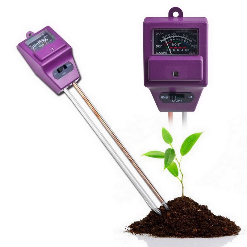 3 IN 1 Digital Soil Moisture Sunlight PH Meter Tester for Plants Flowers Acidity Moisture Measurement Garden Tools Soil water: 3