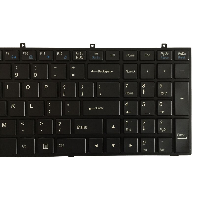Clavier d&#39;ordinateur portable anglais US, noir, pour Clevo W355 W355SSQ W355SDQ W355STQ w670 scq w670 srq w670 shq