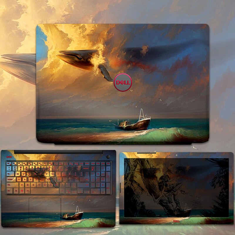 VTRONHYE – autocollant en vinyle pour Dell Inspiron 14-7467, Texture colorée, Film de protection pour ordinateur portable: Option 1