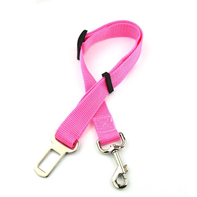 Hund halsband leder fordon bil hund säkerhetsbälte husdjur hundar bil säkerhetsbälte sele bly klipp säkerhetsspak auto dragkraft produkter: Rosa