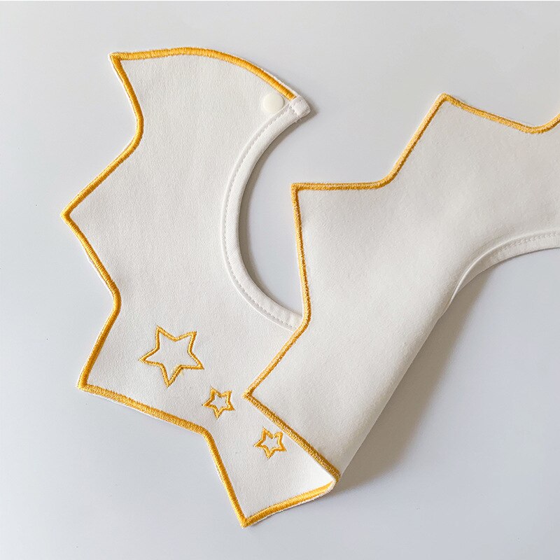 3 Stuks/partij Baby Baby Boy Meisjes Slabbetjes Katoen Kerst Sterren Speeksel Handdoeken Zacht Stitchwork Verstelbare Voeden Burp Doeken 0-24M