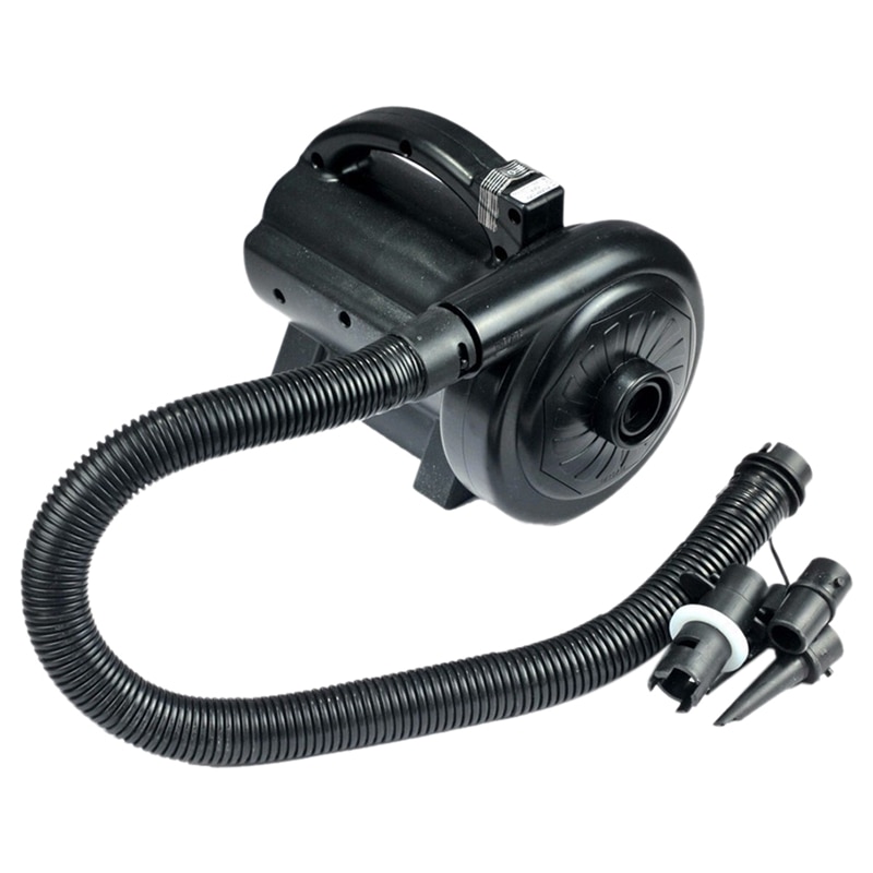 Auto Oplaadbare Elektrische Luchtpomp Deflate Kussen Opblaasbare Boot Hogedruk Luchtcompressor Led Indicator Eu Plug