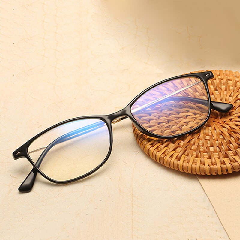 Elbru heren dames retro vierkante/ovale bril brilmontuur anti-blauw licht blokkerende computerbril lichtgewicht cat eye bril