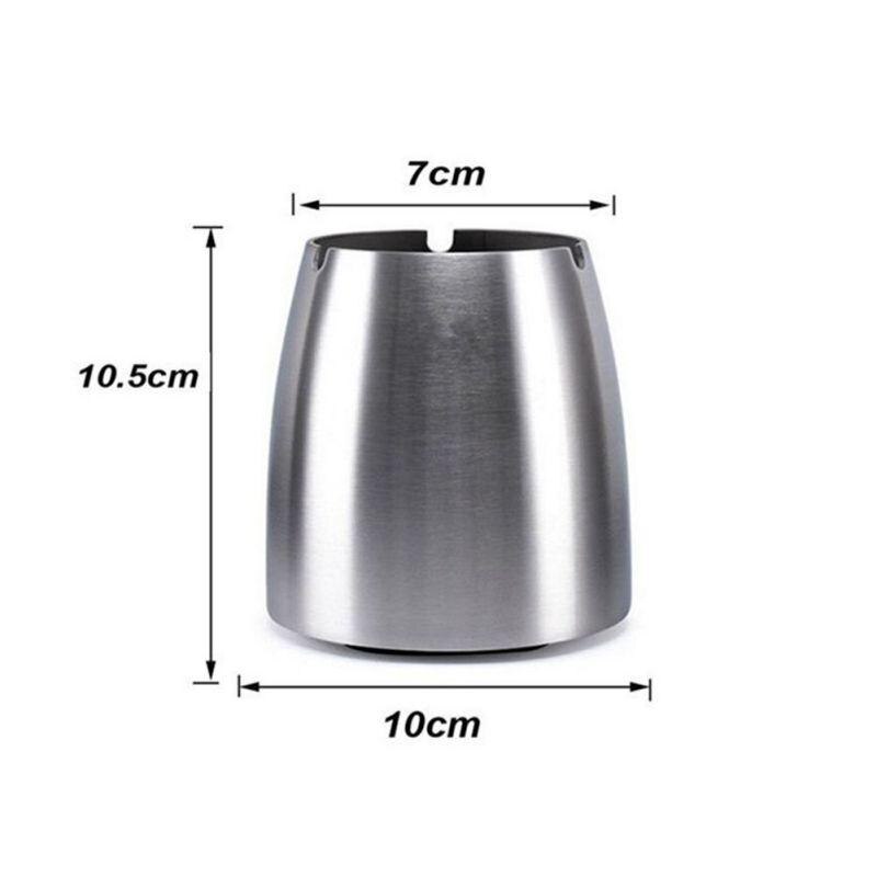 TPFOCUS Mode Roestvrij Stalen Asbak Outdoor Wind Asbak voor Tuin Terras Balkon: Silver M