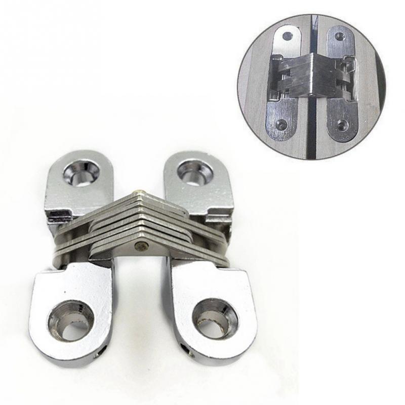 2pcs Door Hinge Stainless Steel Invisible Hinges Concealed Barrel Wooden Box Home improvement Hardware