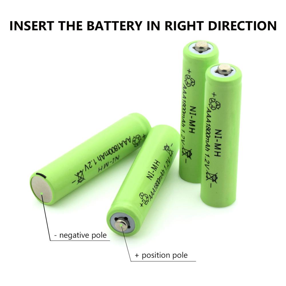 4-20Pcs AAA Nimh Batterij 1.2V NI-MH 1800mAh AAA 3a Oplaadbare Mobiele Aaa Nimh Batterijen grote Macht