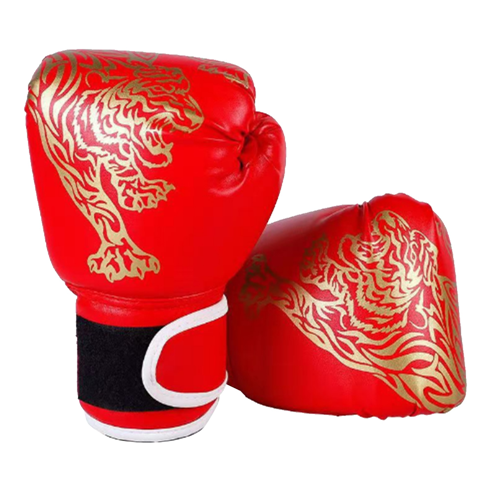 Bokshandschoenen Ademende Sanda Bokshandschoenen Comfortabele professionele bokshandschoenen Vechten Taekwondo Mitts voor kinderen Volwassenen: Rood / 9.5 inches