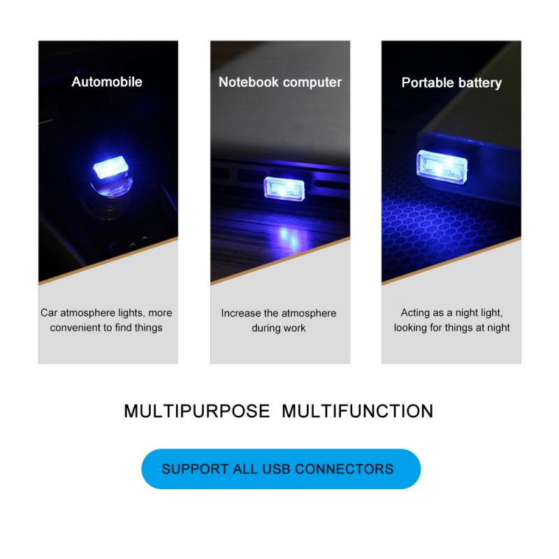 Bil ambient light bil mini led bil lys auto interiør usb led dekorative pærer lampe bil atmosfære lys auto bil styling