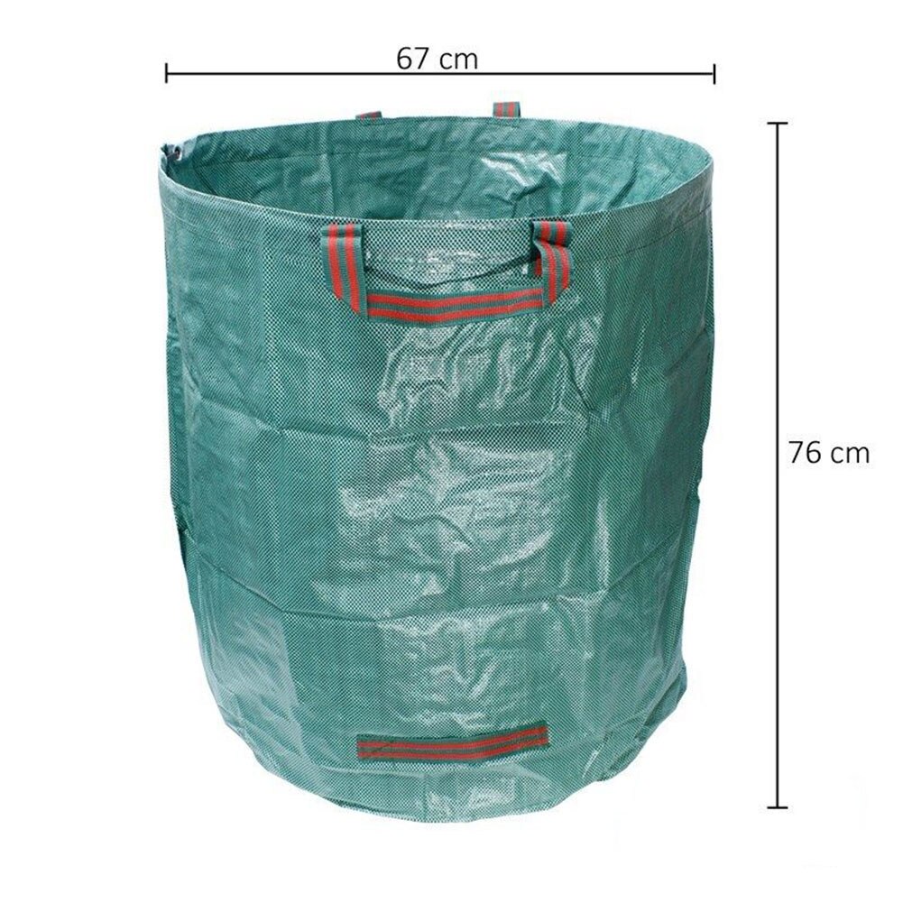 Newly 272L Garden Waste Bag Reuseable Leaf Grass Lawn Pool Gardening Bags VA88