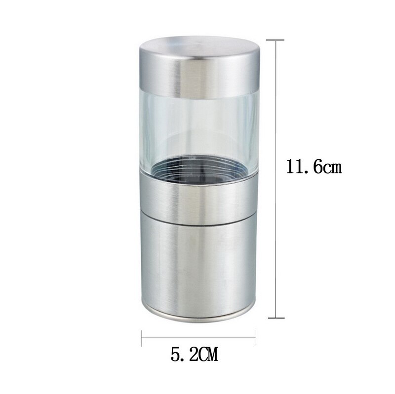 Roestvrijstalen peper zout kruiden handmatige molen grinder elektrische shakers keukenaccessoires voor restaurant hotel thuis keuken: Handleiding -1