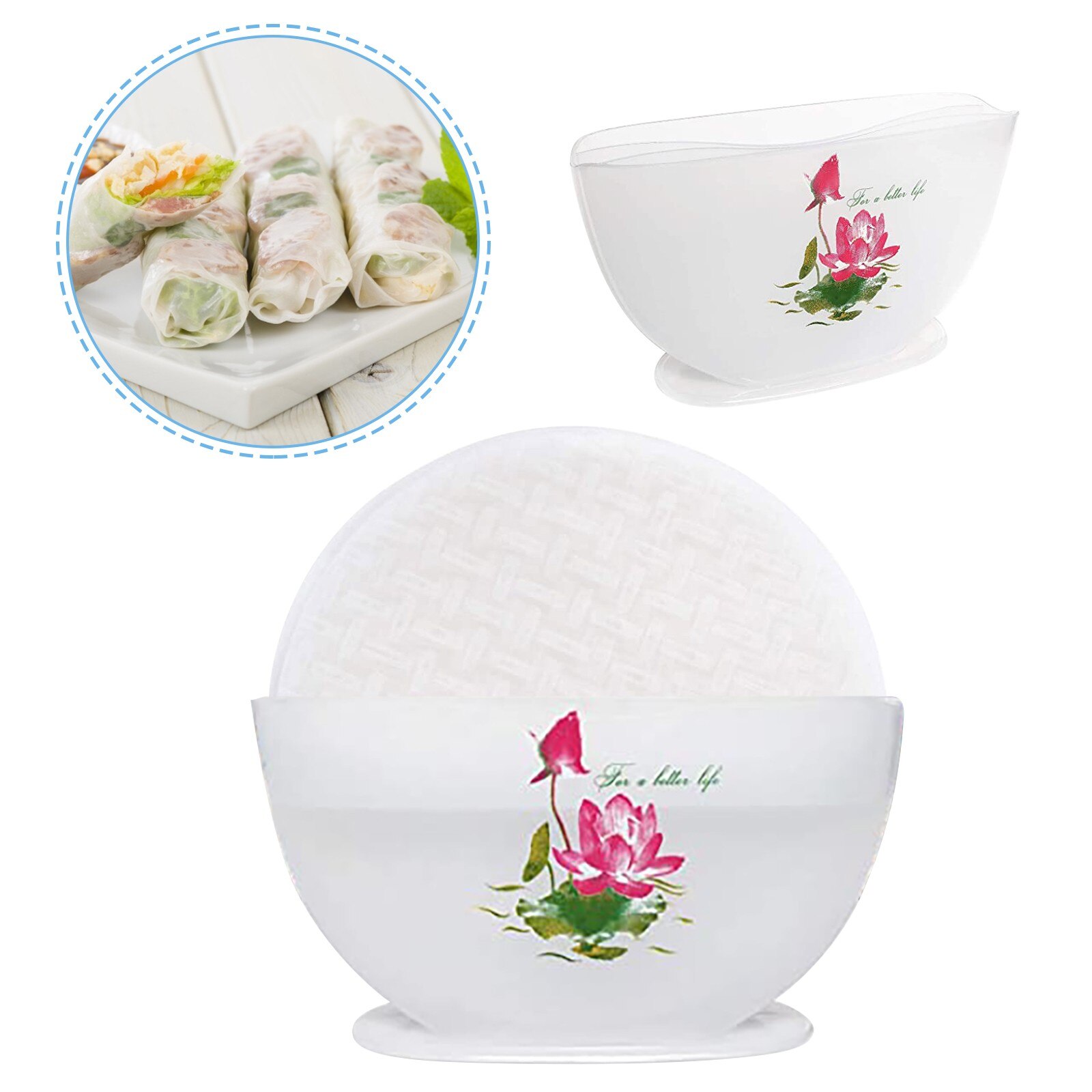 Food Spring Roll Box Plastic Box Soaked In Water Easy To Pack Spring Rolls When Wet When Wet Multifunction Spring Roll Box