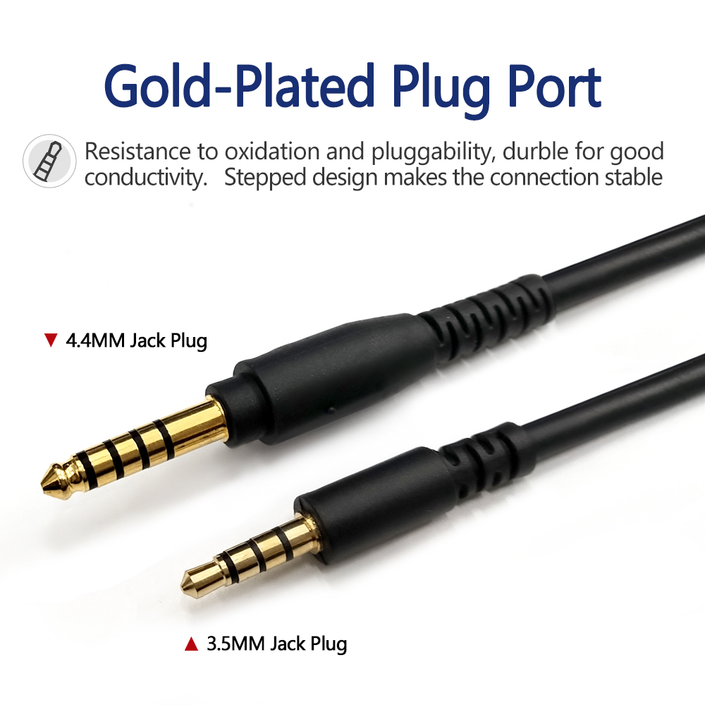 Kabel audio z wtykiem 4.4MM na gniazdo 3.5MM męnarty, techniczny kabel robić słuchawek, zamiennik kabla robić słuchawek audio-Technica ATH-GDL3 GL3
