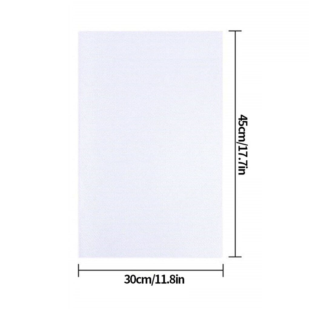 11ct/14ct algodão pano feito à mão material do ponto da cruz 30x30cm diy cruz bordado tecido branco/preto artesanato suprimentos: 14CT 30x45cm white